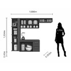 Cozinha Compacta 4peças 3 Pts 2 Gav Galicia Bran/pto -móveis