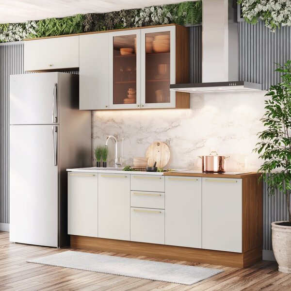 Cozinha Compacta 5 Pç Com Tampo Para Cooktoop Yasmin Espresso