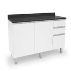 Cozinha Compacta 5 Peças 10 Portas 4 Gavetas Top Class Branco
