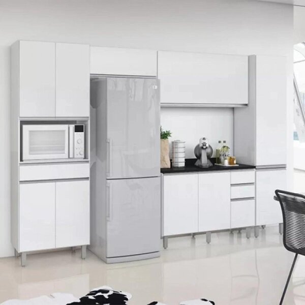 Cozinha Compacta 5 Peças 10 Portas 4 Gavetas Top Class Branco