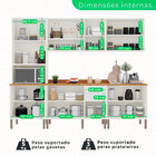 Cozinha Compacta 5 Peças 13 Portas 2 Gavetas Paris Sallêto Mó