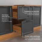 Cozinha Compacta 5 Peças 1 Paneleiro Duplo 2 Aéreos 2 Balcões