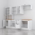 Cozinha Compacta 5 Peças 1 Paneleiro Duplo 2 Aéreos 2 Balcões