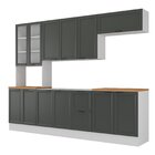 Cozinha Compacta 5 Peças 1 Paneleiro Duplo 2 Aéreos 2 Balcões