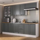 Cozinha Compacta 5 Peças 1 Paneleiro Duplo 2 Aéreos 2 Balcões