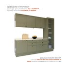 Cozinha Compacta 5 Peças 2 Balcões Com Tampo 2 Armários Aéreo