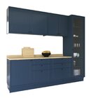 Cozinha Compacta 5 Peças 6 Portas 6 Gavetas Sevilha Azul/carv