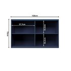 Cozinha Compacta 5 Peças 6 Portas 6 Gavetas Sevilha Azul/carv