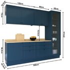 Cozinha Compacta 5 Peças 6 Portas 6 Gavetas Sevilha Azul/carv