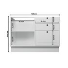 Cozinha Compacta 5 Peças 6 Portas 6 Gavetas Sevilha Branco/ca