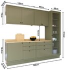 Cozinha Compacta 5 Peças 6 Portas 6 Gavetas Sevilha Verde/car