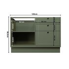 Cozinha Compacta 5 Peças 6 Portas 6 Gavetas Sevilha Verde/car