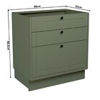 Cozinha Compacta 5 Peças 6 Portas 6 Gavetas Sevilha Verde/car