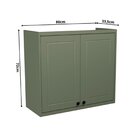 Cozinha Compacta 5 Peças 6 Portas 6 Gavetas Sevilha Verde/car