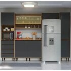 Cozinha Compacta 5 Peças 7 Portas 4 Gavetas Confort Cinamomo/