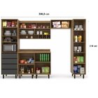 Cozinha Compacta 5 Peças 7 Portas 4 Gavetas Confort Cinamomo/