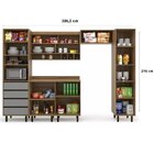 Cozinha Compacta 5 Peças 7 Portas 4 Gavetas Confort Cinamomo/