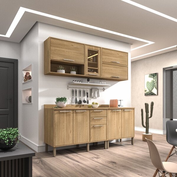 Cozinha Compacta 5 Peças 9 Portas 2 Gavetas Montreal Sallêto