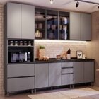 Cozinha Compacta 5 Peças Com Aéreo De Vidro Diva Espresso Móv