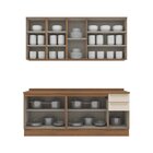 Cozinha Compacta 5 Peças Com Com Tampo Yasmin Espresso Móveis