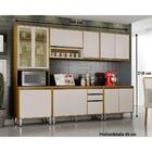 Cozinha Compacta 5 Peças Cristaleira Eduarda Chf Cinamomo/off