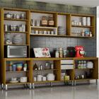 Cozinha Compacta 5 Peças Cristaleira Eduarda Chf Cinamomo/off