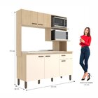 Cozinha Compacta 5 Portas 1 Gaveta 1 Nicho Para Forno Evelyn
