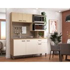 Cozinha Compacta 5 Portas 1 Gaveta 1 Nicho Para Forno Evelyn