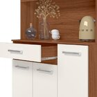 Cozinha Compacta 5 Portas 1 Gaveta Magazin Avelã/off White Cr