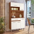 Cozinha Compacta 5 Portas 1 Gaveta Magazin Avelã/off White Cr