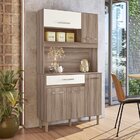 Cozinha Compacta 5 Portas 1 Gaveta Magazin Carvalho Nature/ca