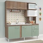 Cozinha Compacta 5 Portas 1 Gaveta Sevilha Fellicci Teka/verde