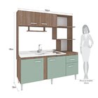 Cozinha Compacta 5 Portas 1 Gaveta Sevilha Fellicci Teka/verde
