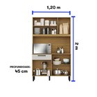 Cozinha Compacta 5 Portas 1 Gaveta Veneza Itatiaia Freijo/gra