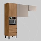 Cozinha Compacta 5 Portas 1 Porta Basculante 3 Gavetas Lazuli