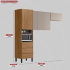 Cozinha Compacta 5 Portas 1 Porta Basculante 3 Gavetas Lazuli