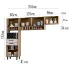 Cozinha Compacta 5 Portas 240cm 10027 Pln