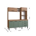 Cozinha Compacta 5 Portas 3 Gavetas 2 Nichos Aline Freijó/oli