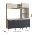 Cozinha Compacta 5 Portas 3 Gavetas 2 Nichos Aline Irm Móveis