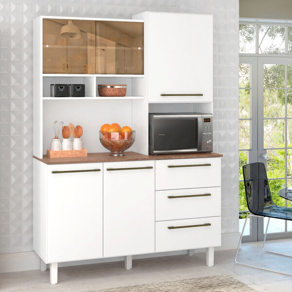 Cozinha Compacta 5 Portas 3 Gavetas Absoluto Zanzini