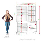 Cozinha Compacta 5 Portas 3 Gavetas Absoluto Zanzini