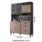 Cozinha Compacta 5 Portas 3 Gavetas Com Torre Quente Chumbo C