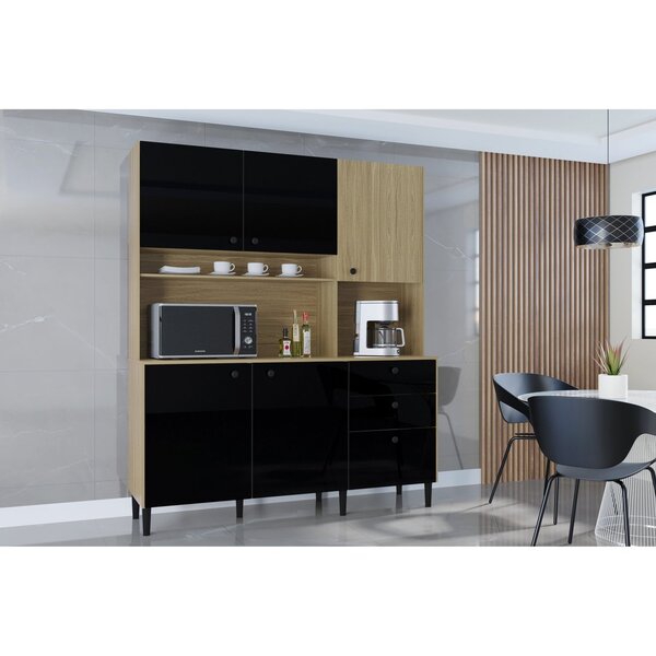 Cozinha Compacta 5 Portas 3 Gavetas Lirio Poquema Moveis Dama