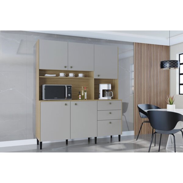 Cozinha Compacta 5 Portas 3 Gavetas Lirio Poquema Moveis Dama