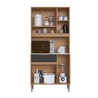 Cozinha Compacta 5 Portas E 1 Gaveta Tulipa Freijó/grafite