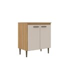 Cozinha Compacta 6 Peças 120cm X 200cm Berlim Ipê/cristalo