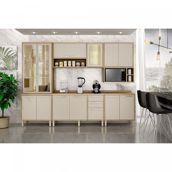 Cozinha Compacta 6 Peças 13 Portas 2 Gavetas Viena Sallêto Mó