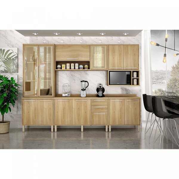 Cozinha Compacta 6 Peças 13 Portas 2 Gavetas Viena Sallêto Mó