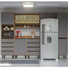 Cozinha Compacta 6 Peças 6 Portas 8 Gavetas Confort Cinamomo/