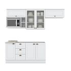 Cozinha Compacta 6 Peças Com Aéreo Para Micro-ondas Emily Esp
